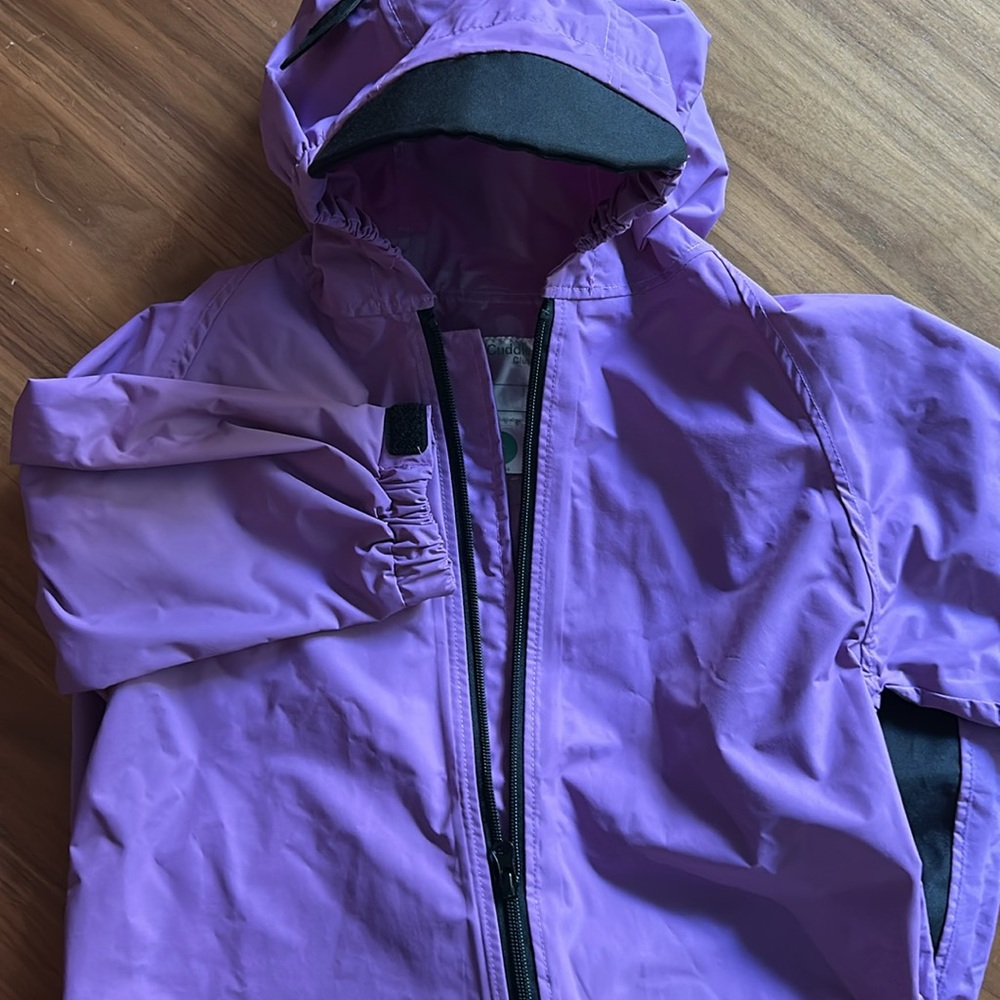 Cuddle Club Purple Bear Rain Suit NWOT 3T